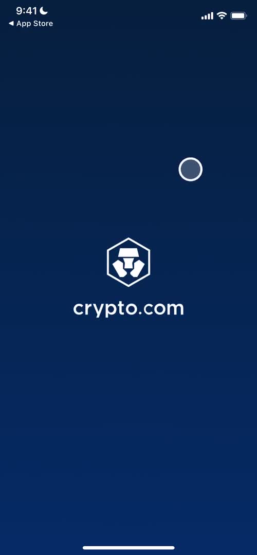 Screenshot of Splash screen on Onboarding on Crypto.com user flow