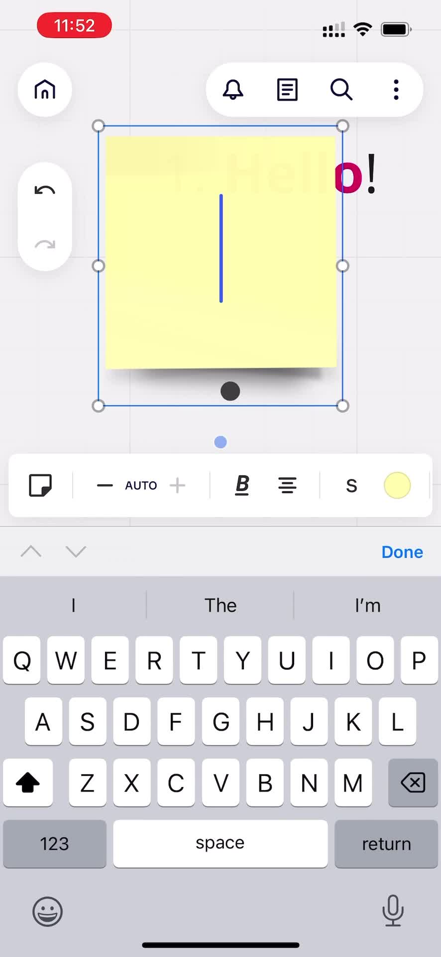 Miro sticky notes screenshot