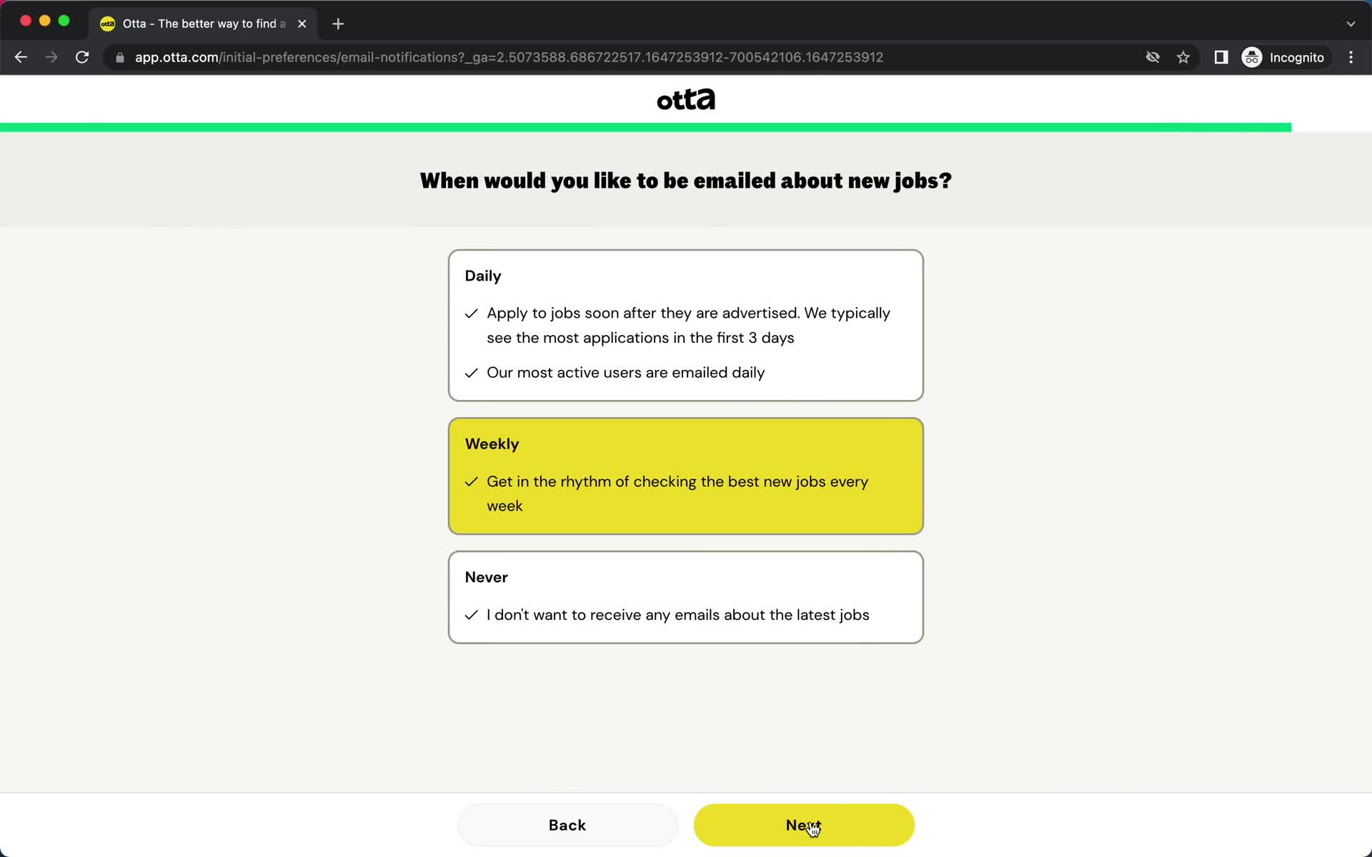 Onboarding screenshot