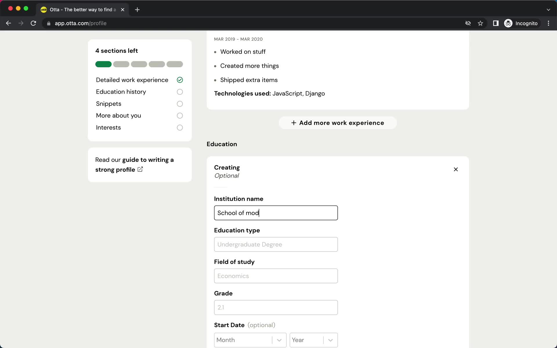 Onboarding on Otta video thumbnail