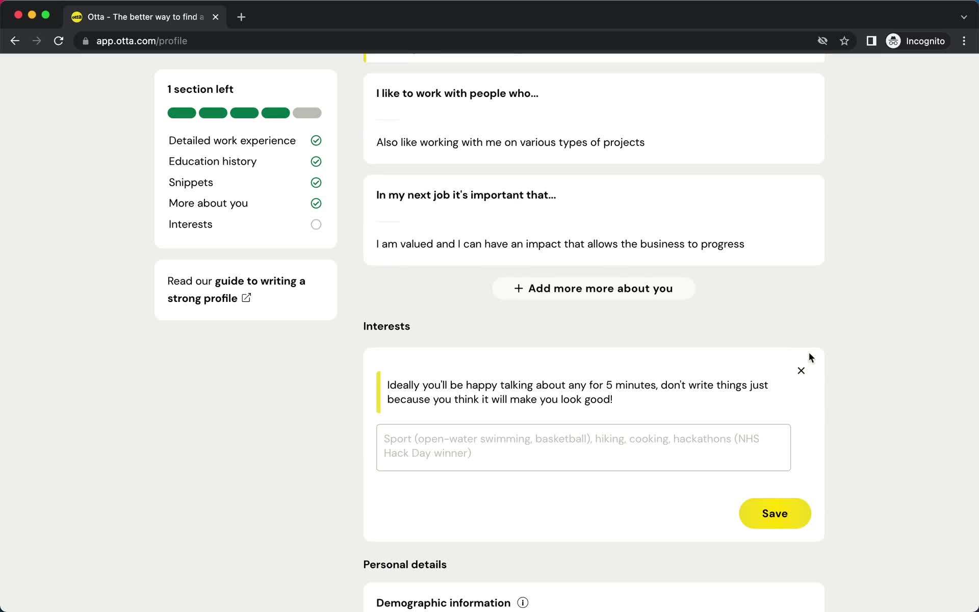 Onboarding screenshot