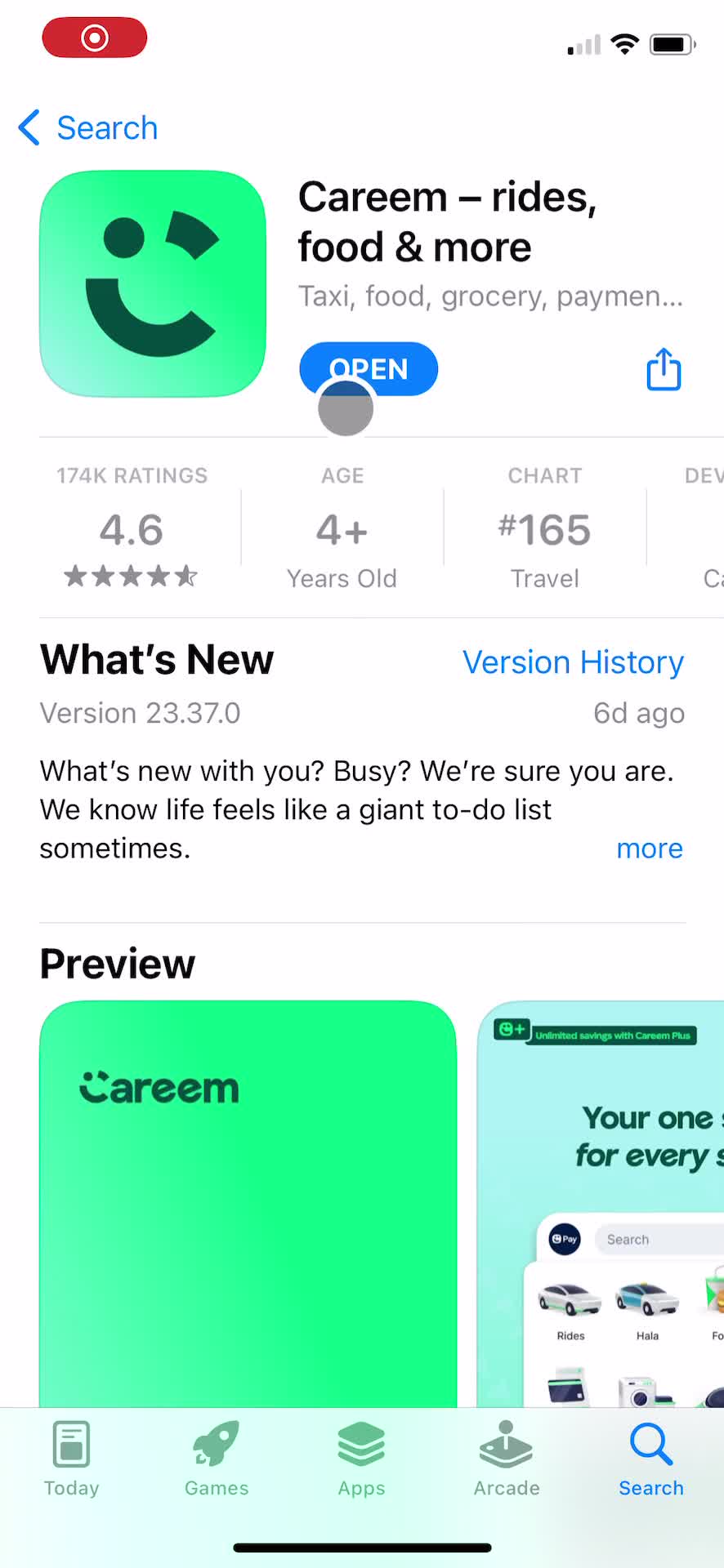 Careem app store listing screenshot
