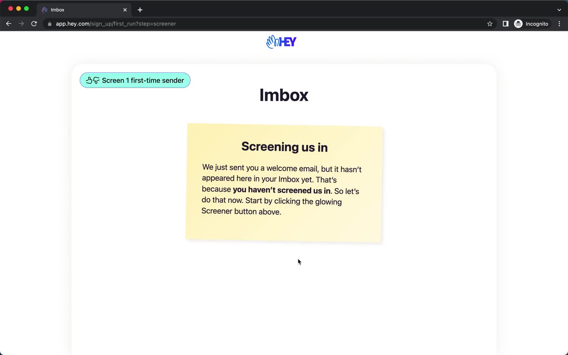 Onboarding screenshot