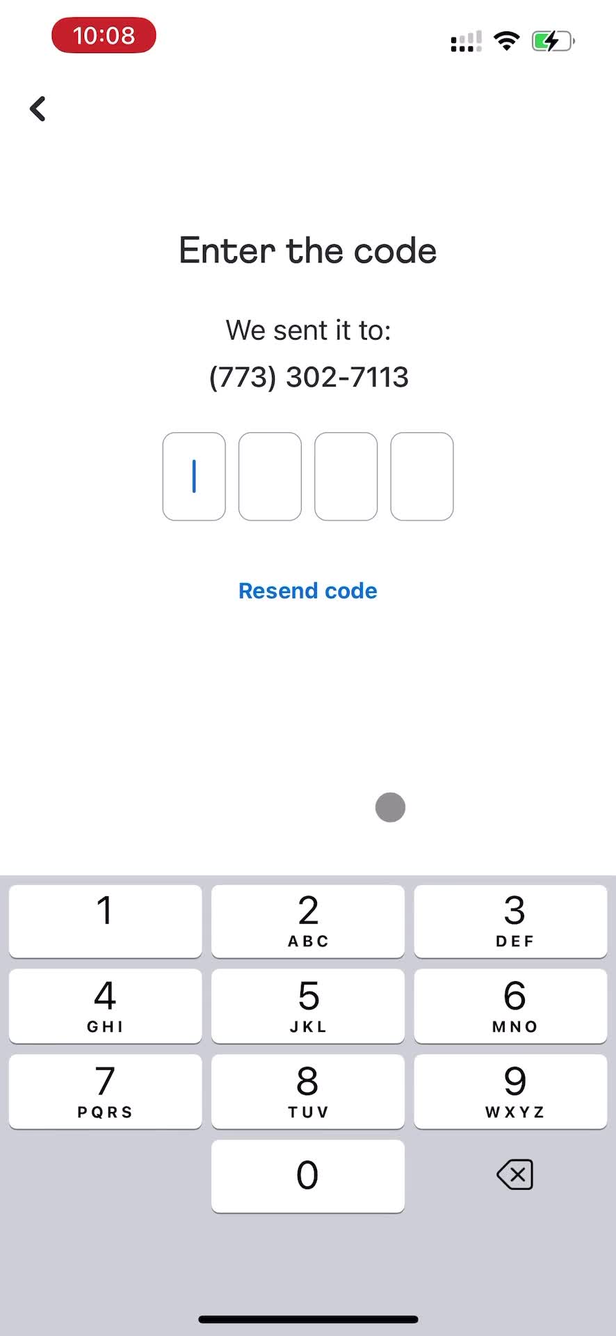Venmo verify phone number screenshot