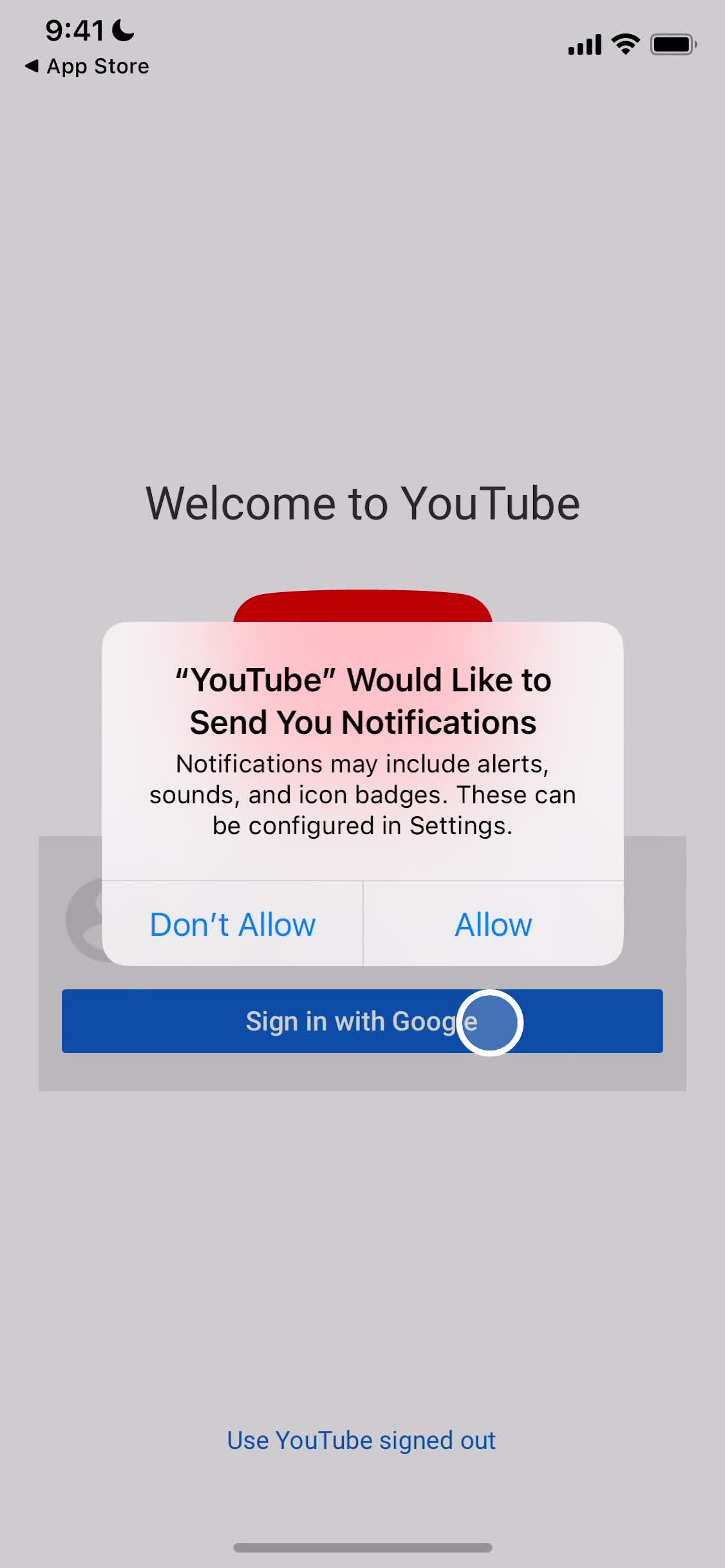 YouTube enable notifications screenshot