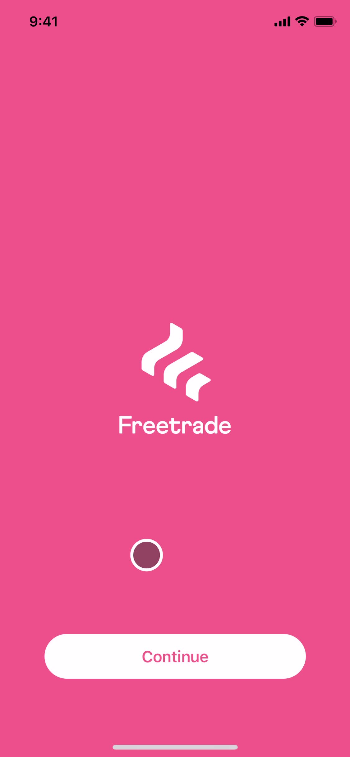 Screenshot of Start screen on Onboarding on Freetrade user flow