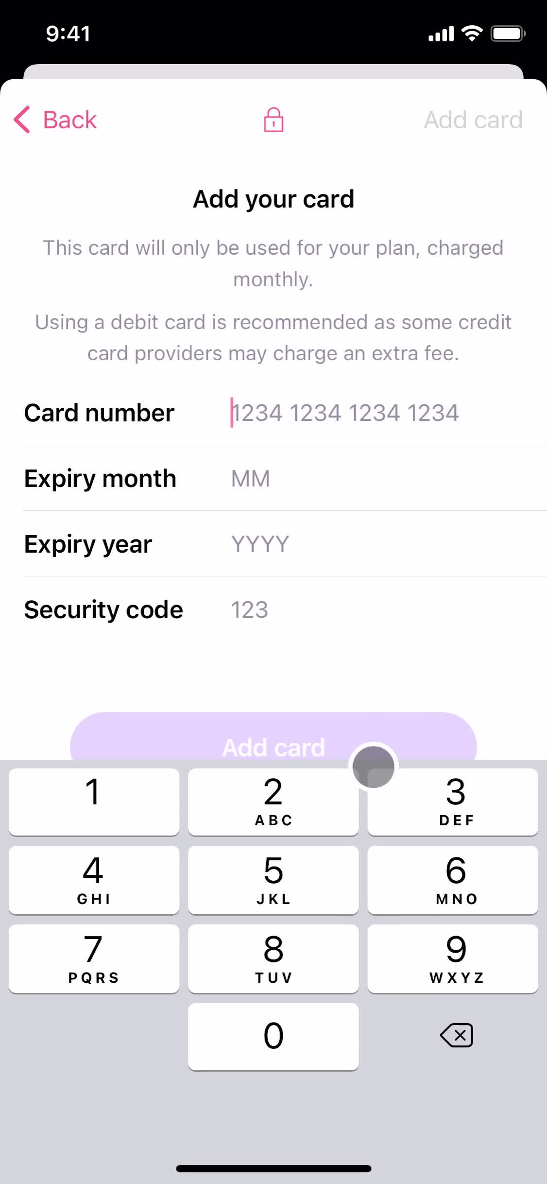 Freetrade add payout method screenshot