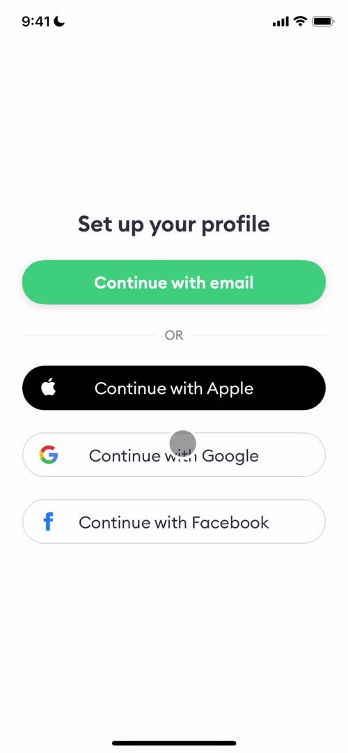 Onboarding screenshot