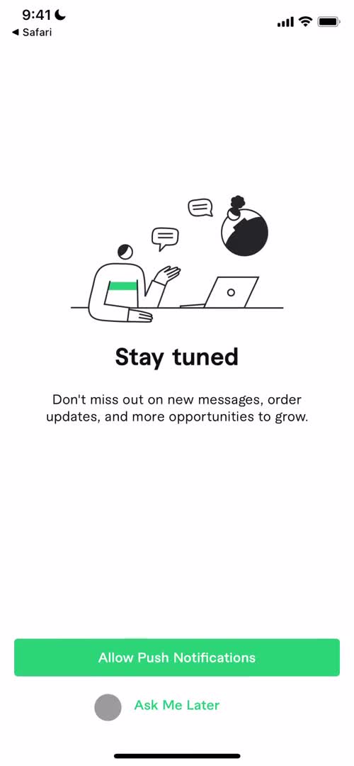 Onboarding screenshot