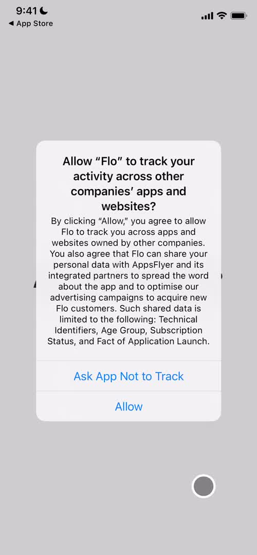 Flo enable tracking screenshot