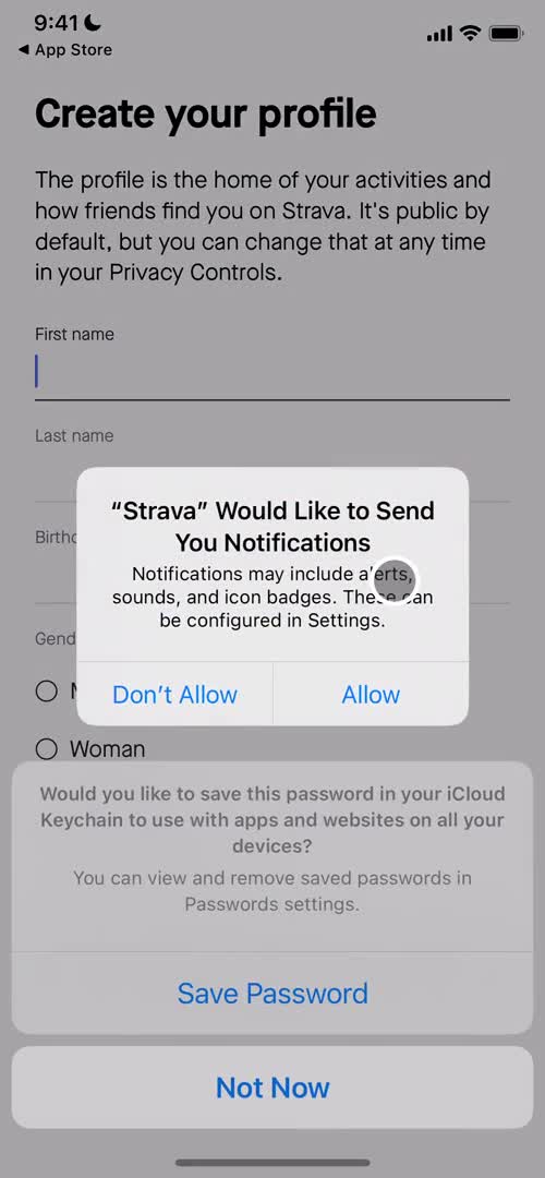 Strava enable notifications screenshot