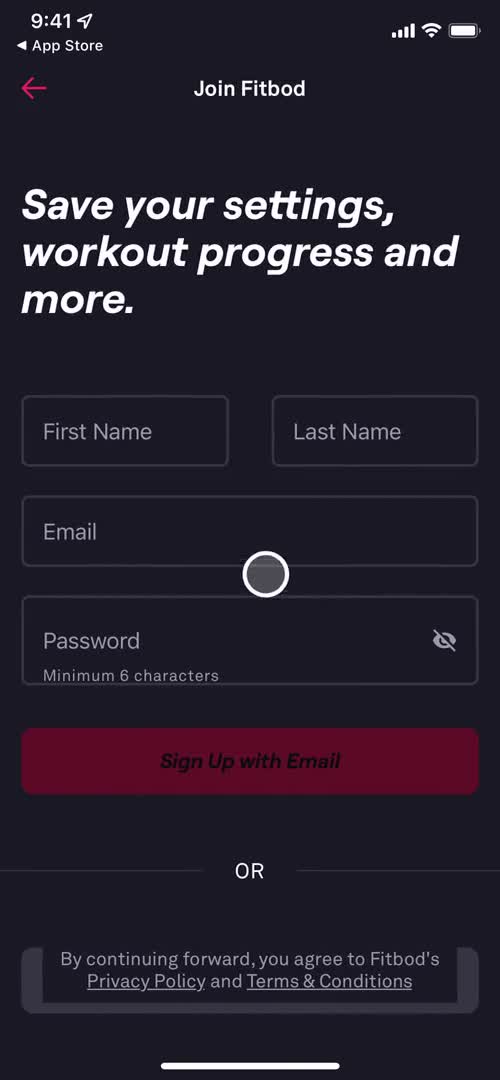 Onboarding screenshot