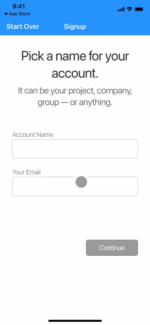 Onboarding screenshot