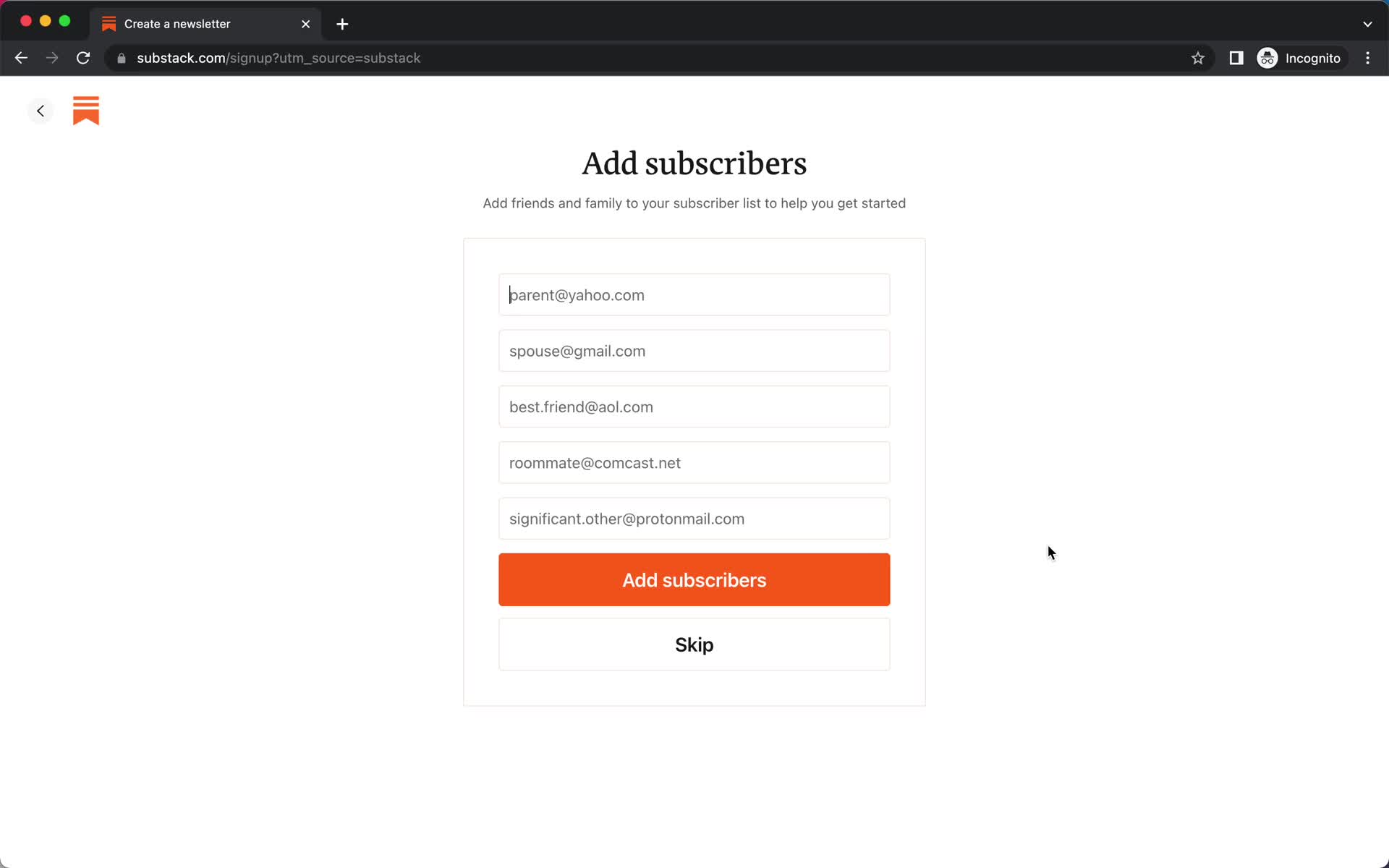 Onboarding screenshot