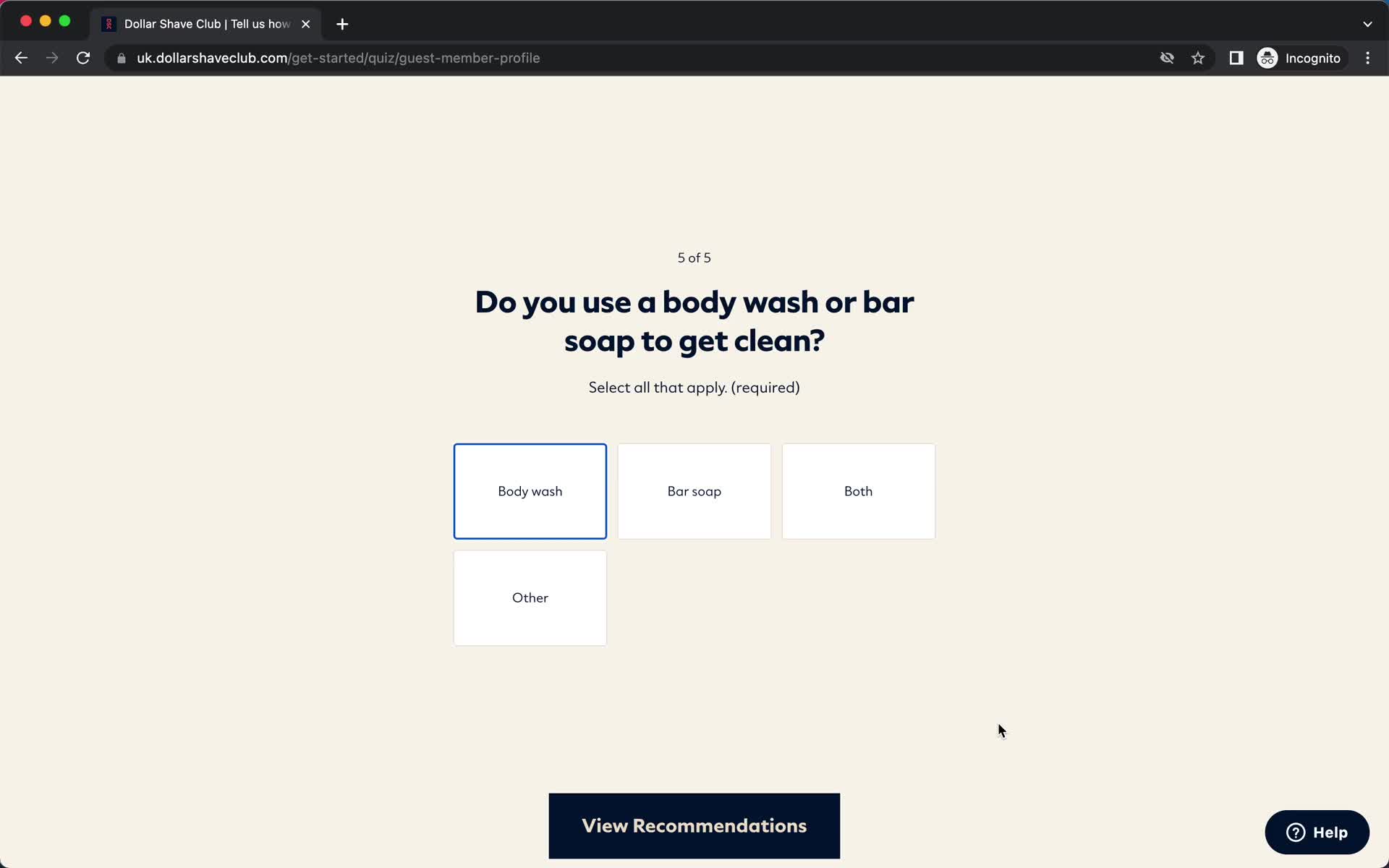 Onboarding screenshot