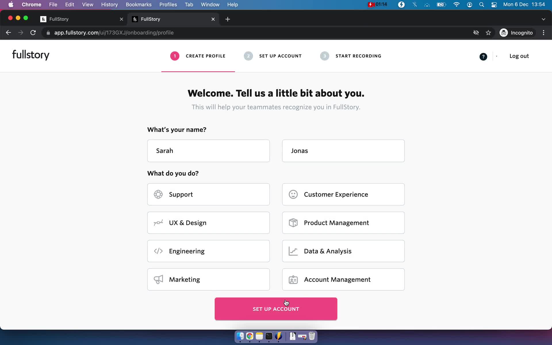 Onboarding screenshot