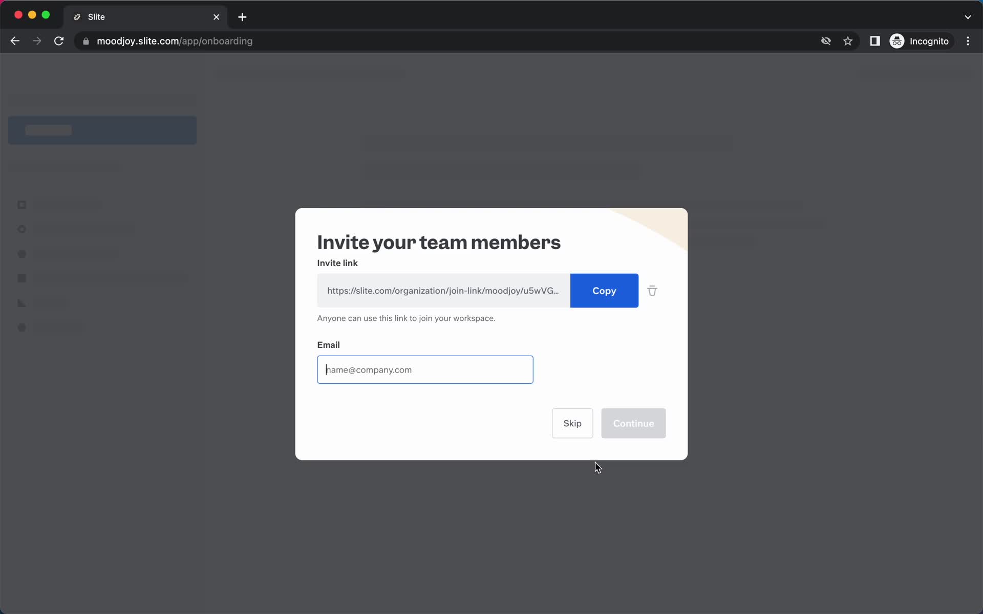 Onboarding screenshot