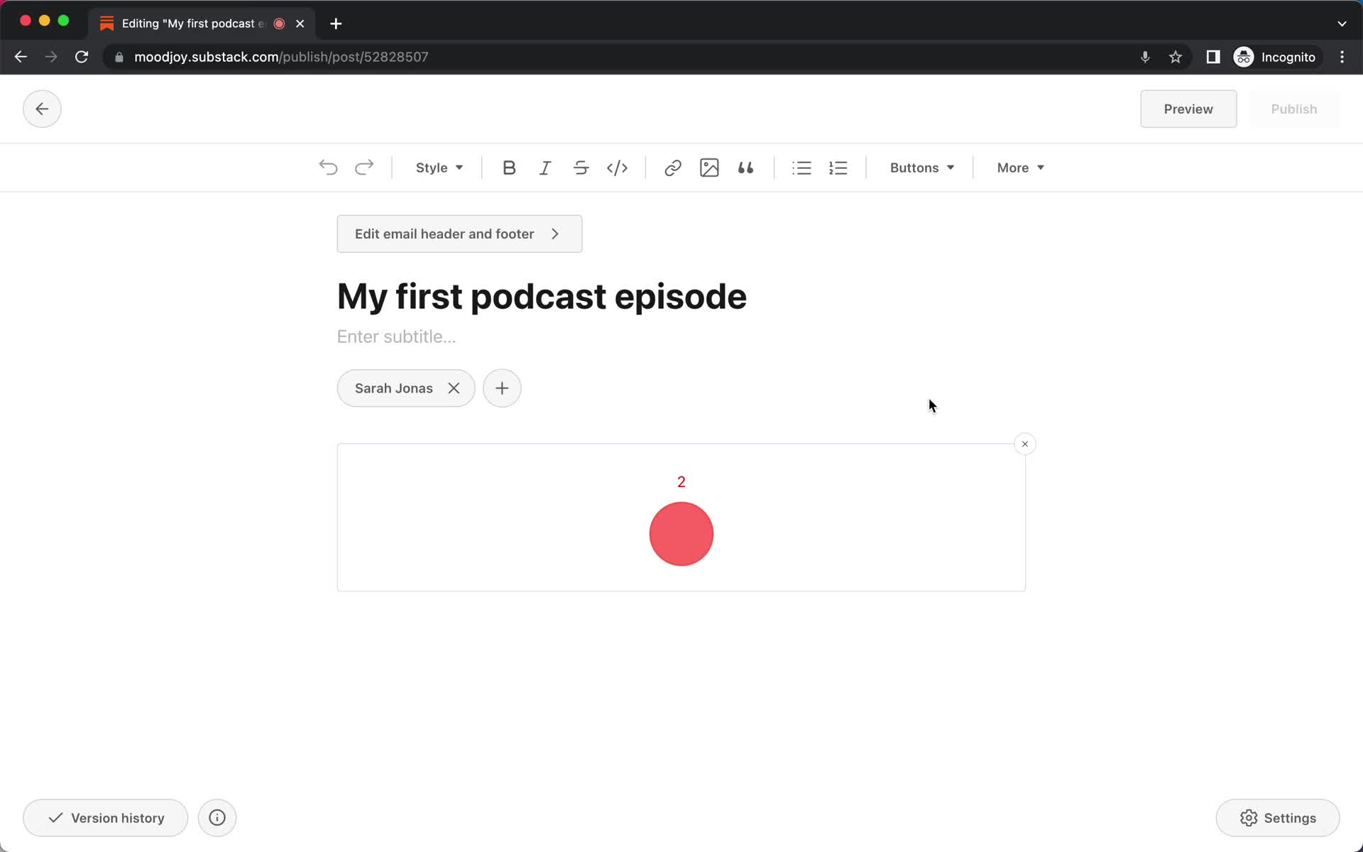 Creating a podcast screenshot