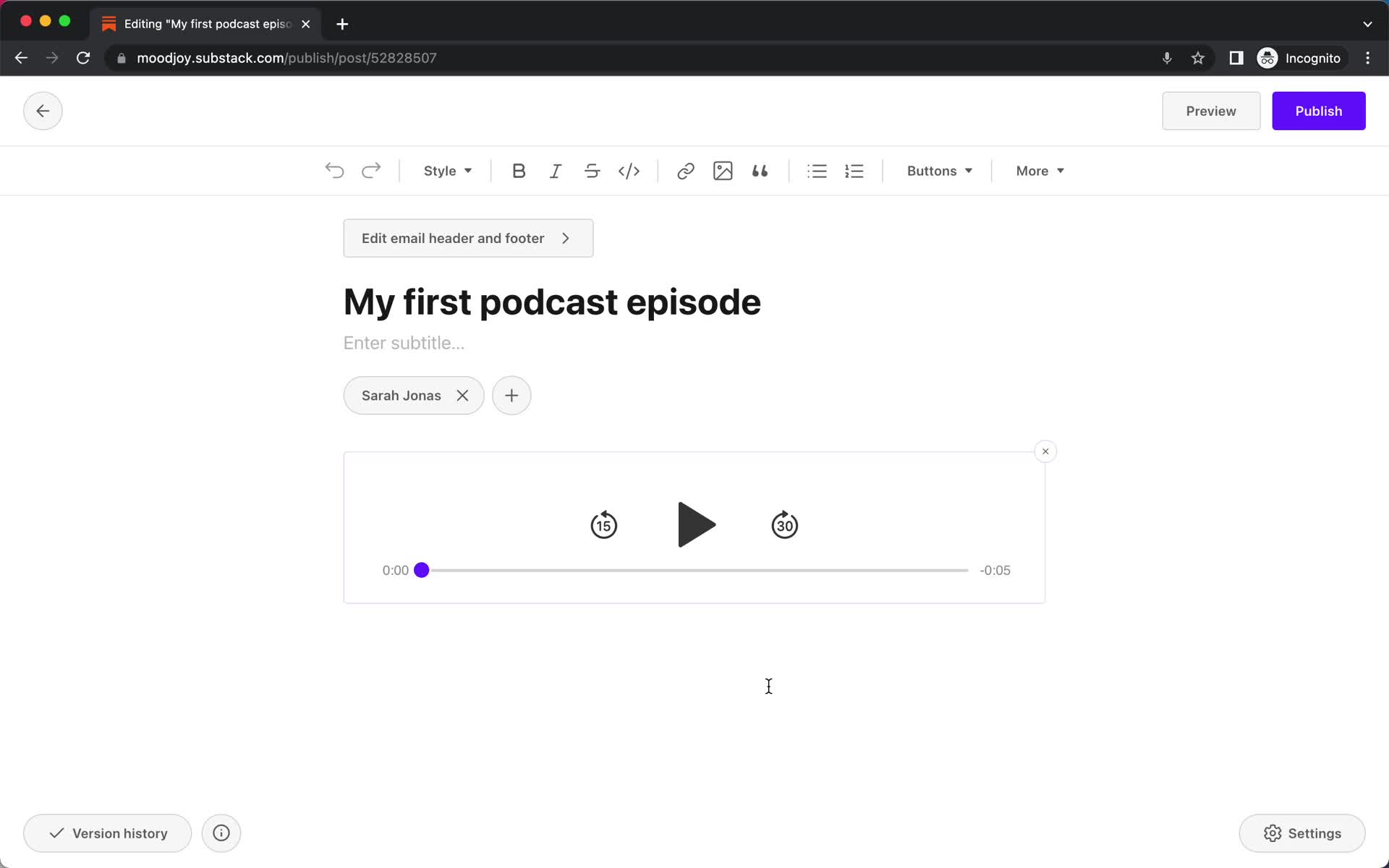 Creating a podcast screenshot