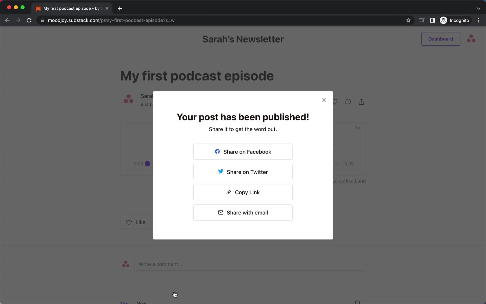 Creating a podcast screenshot