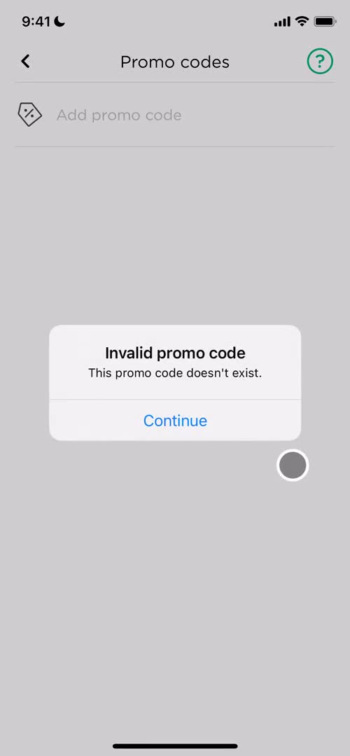 Creating promo codes screenshot