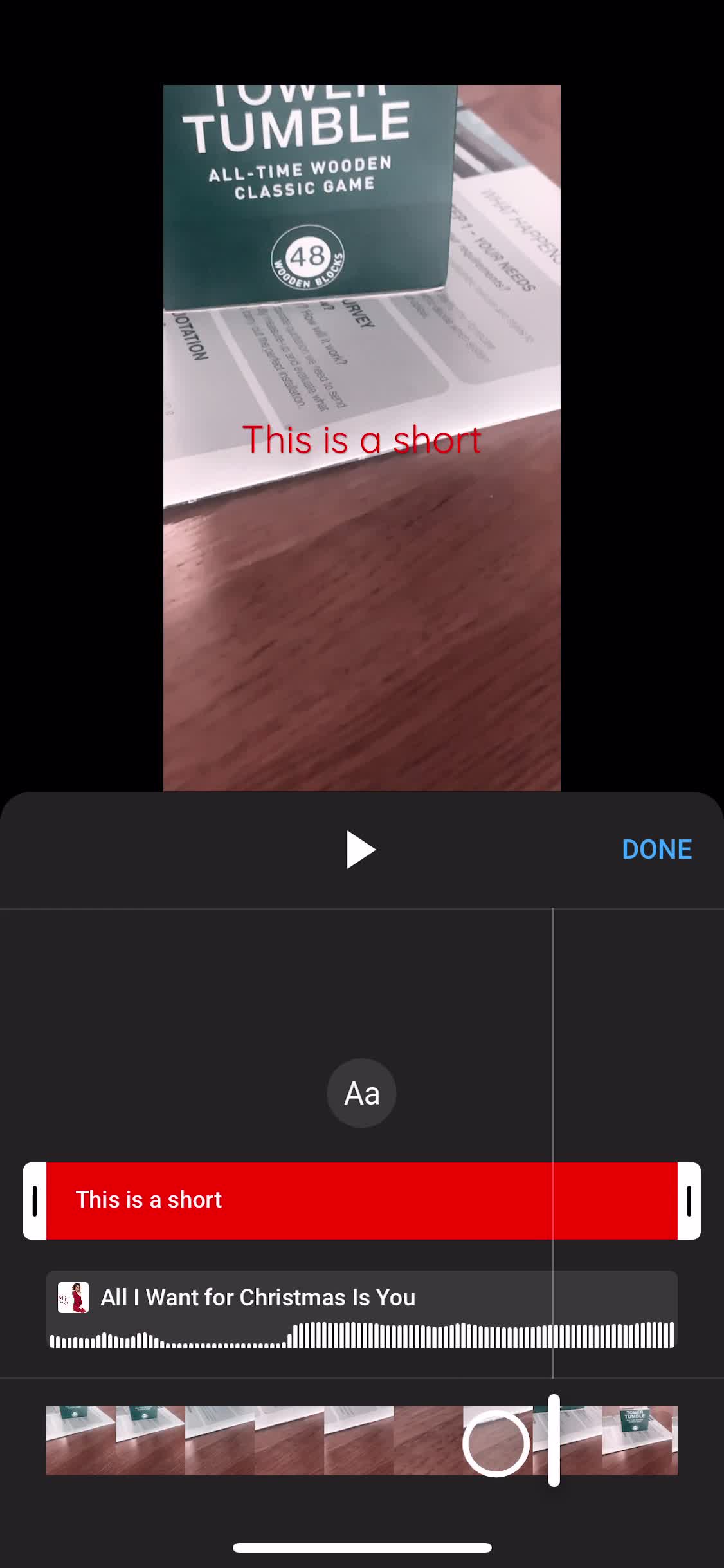 Sharing a video screenshot