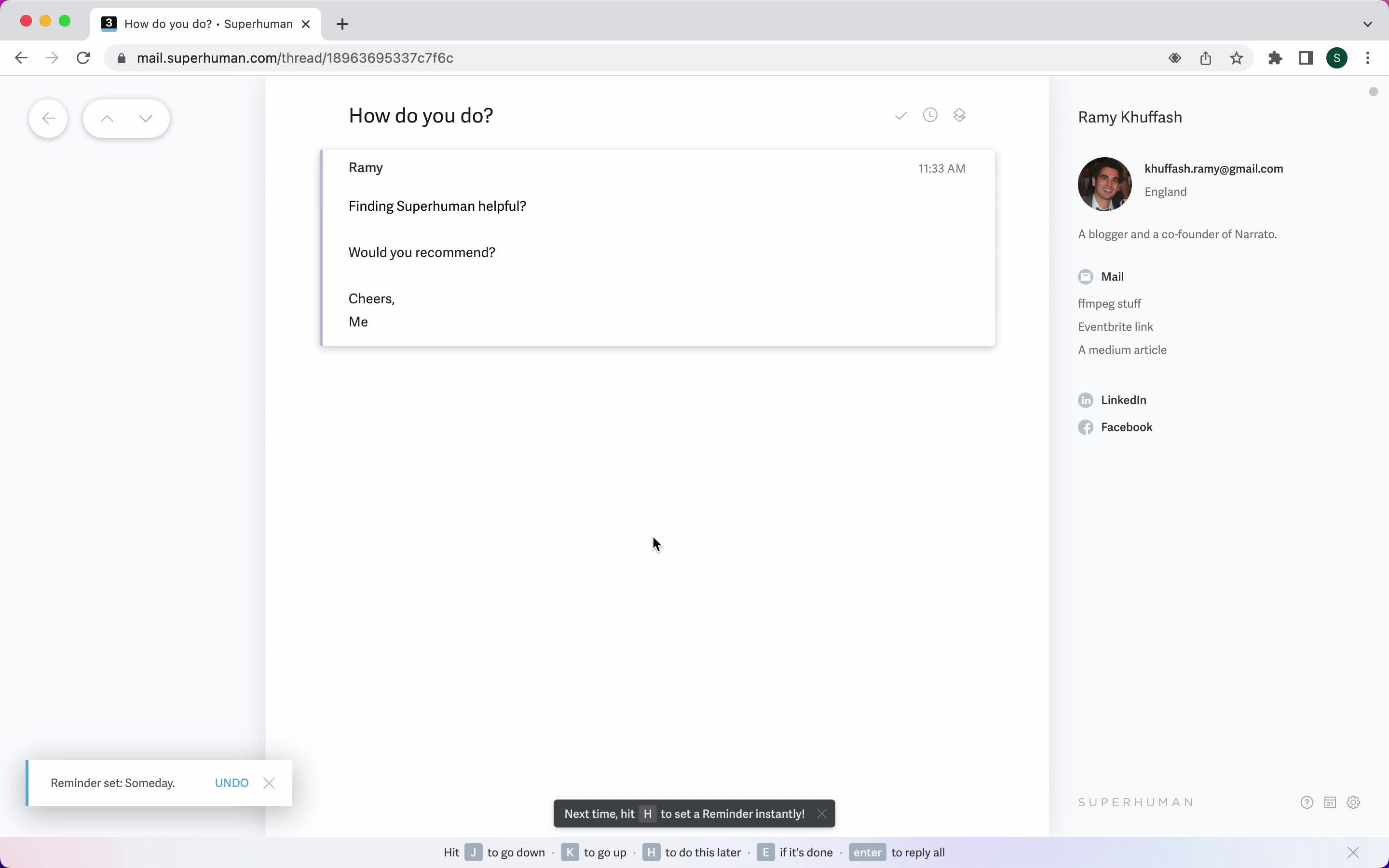 Reminders on Superhuman video thumbnail