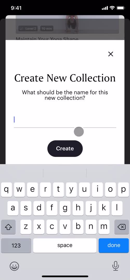 Screenshot of Create collection on Saving on Glo user flow