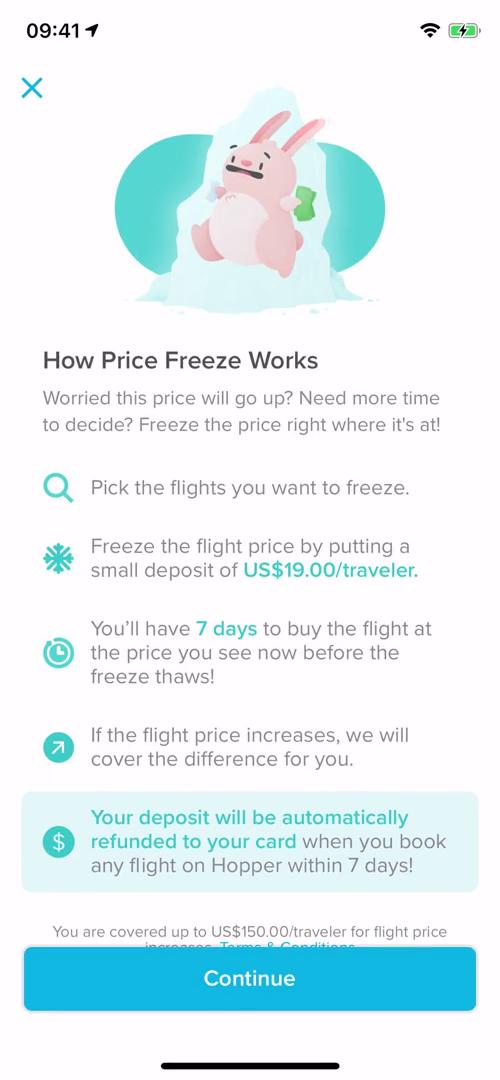 Finding flights screenshot