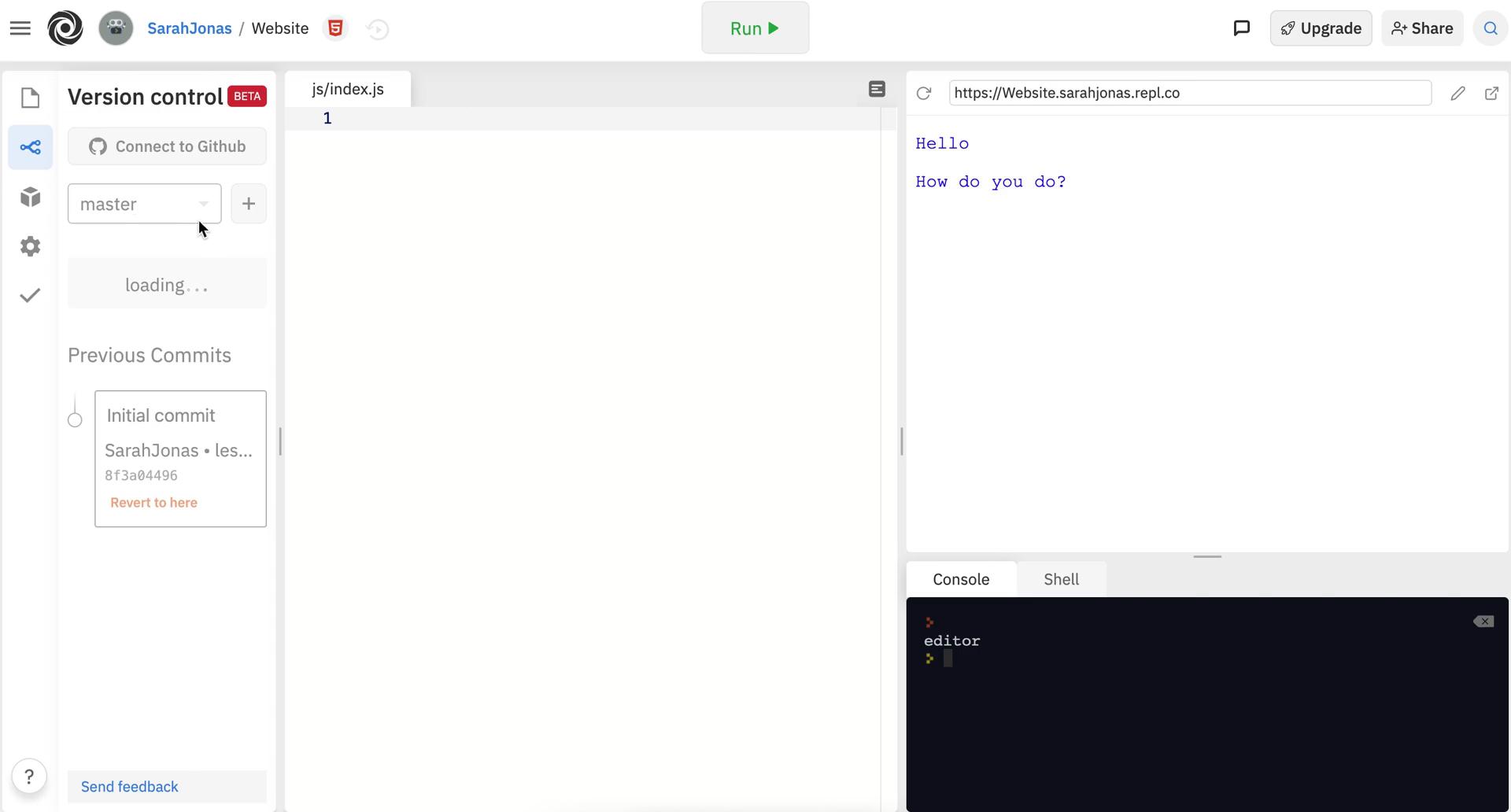 Code editor screenshot