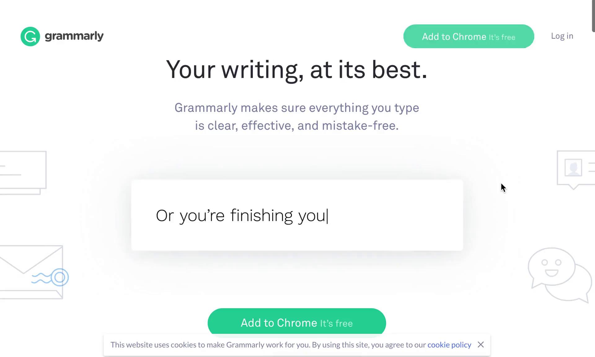 Screenshot of on Onboarding on Grammarly user flow