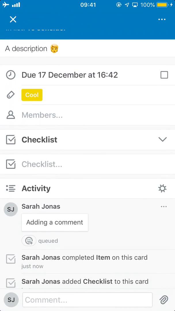 Tasks screenshot