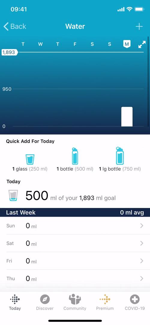 Tracking activity screenshot