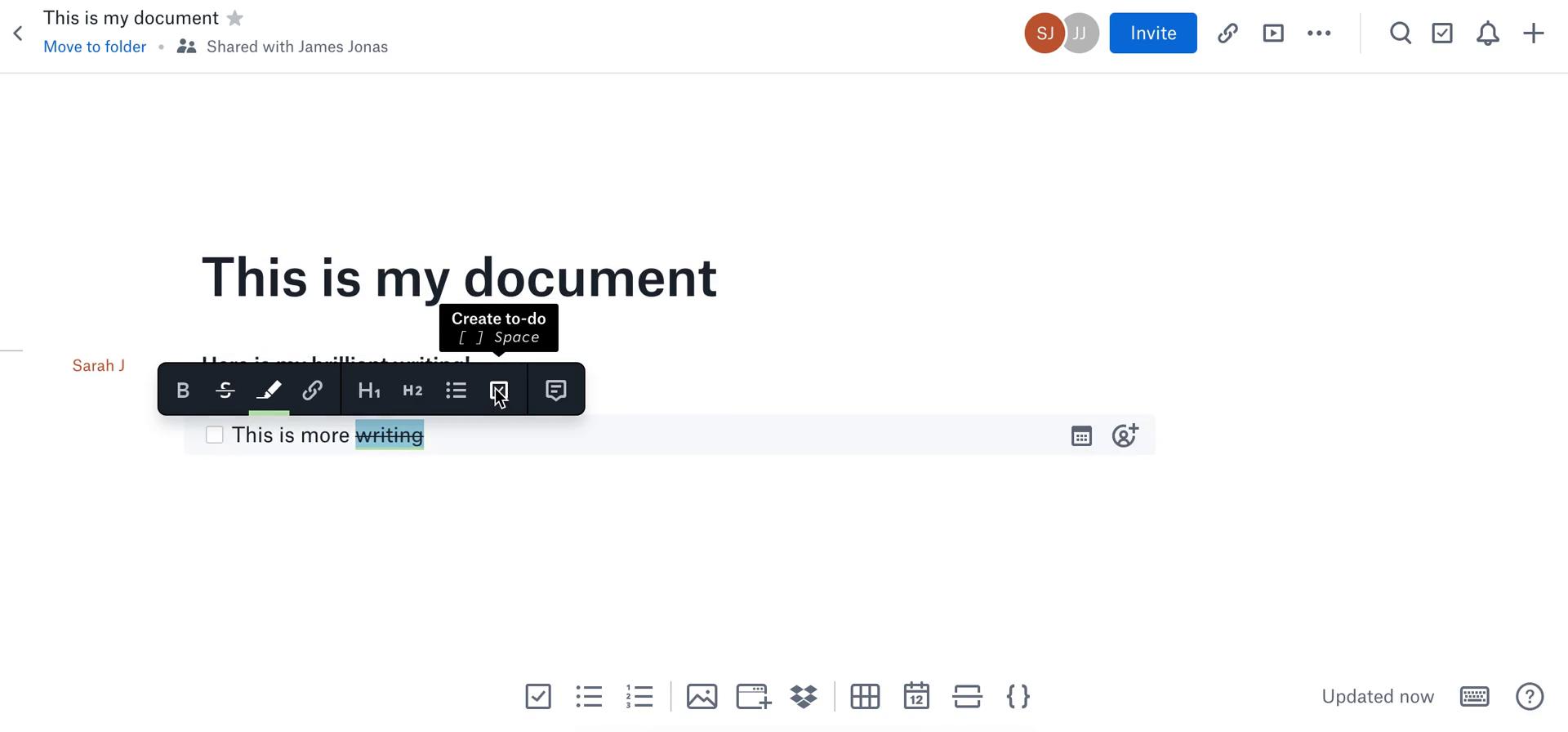 Creating a document screenshot