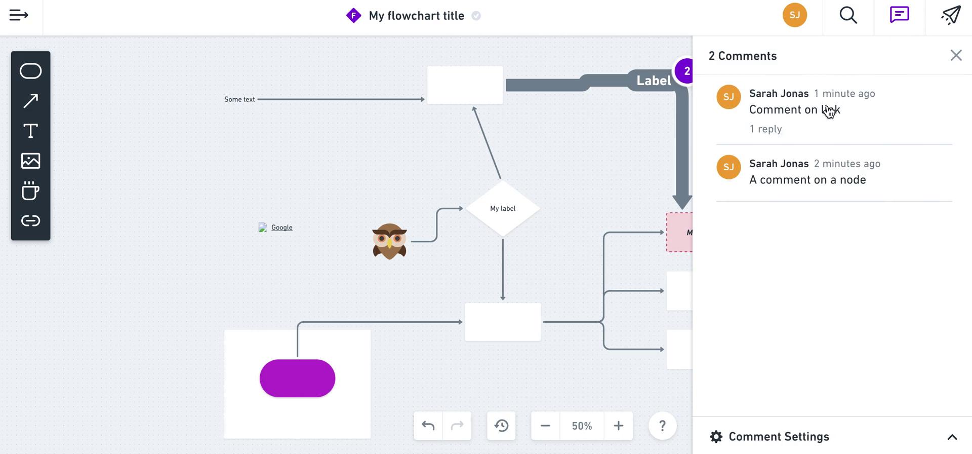 Creating a flowchart screenshot