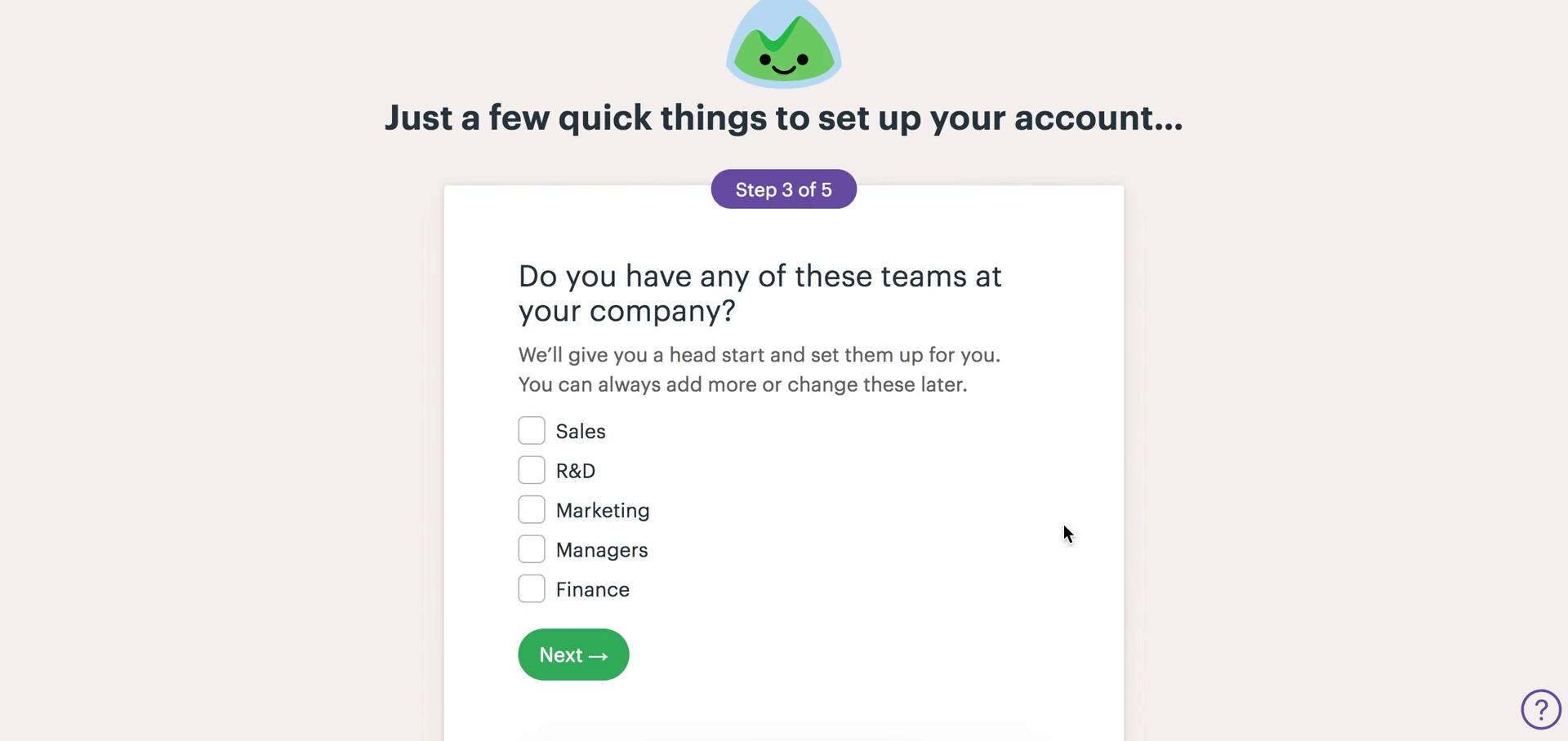 Onboarding screenshot