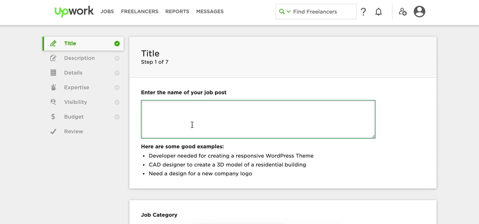 Creating a job post on Upwork video thumbnail