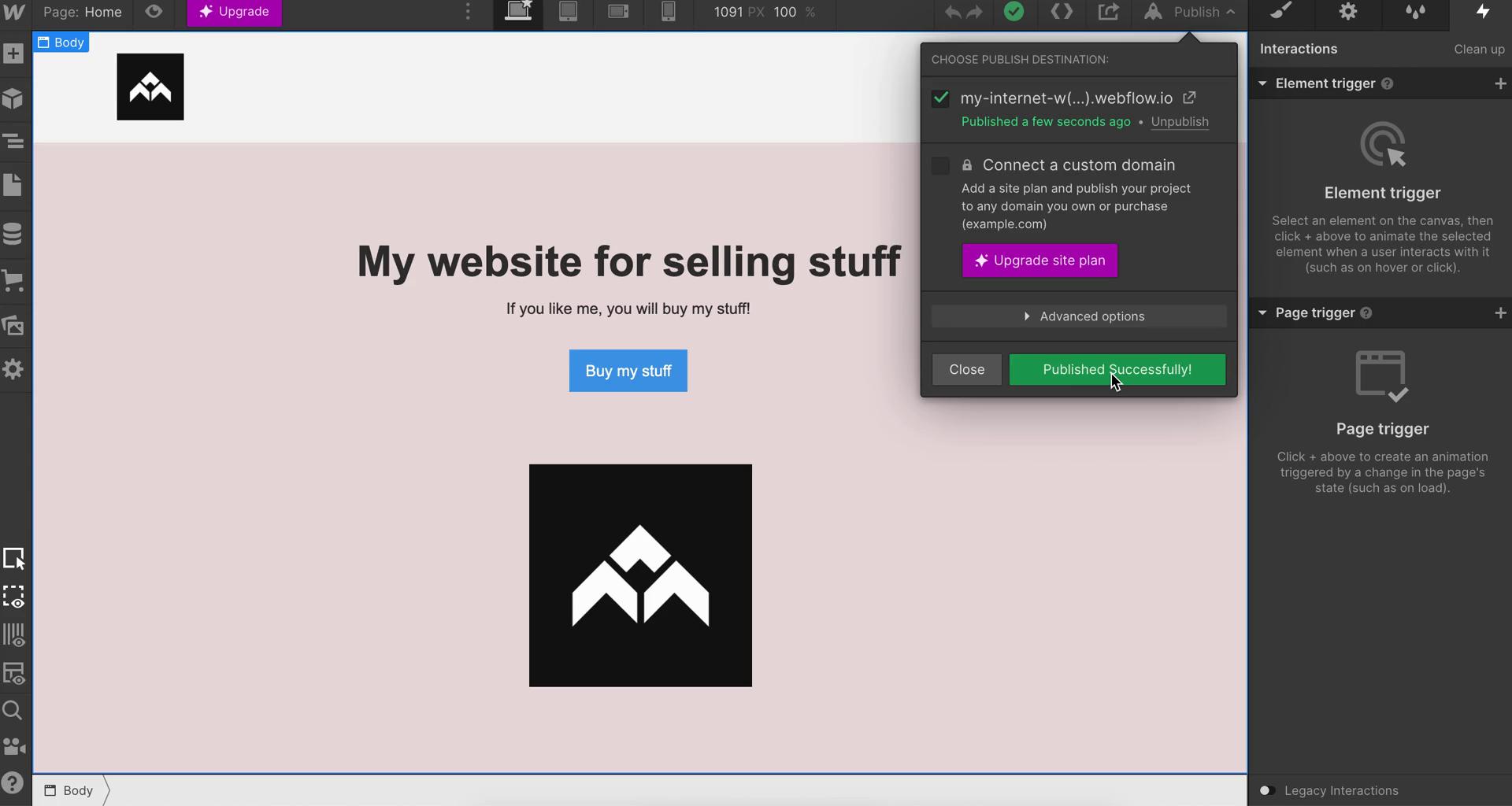 Creating a website screenshot