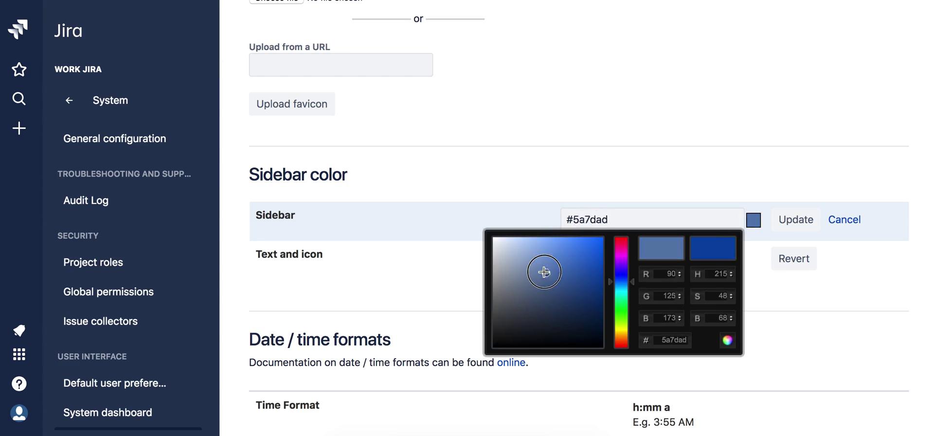 Customization settings on Jira video thumbnail