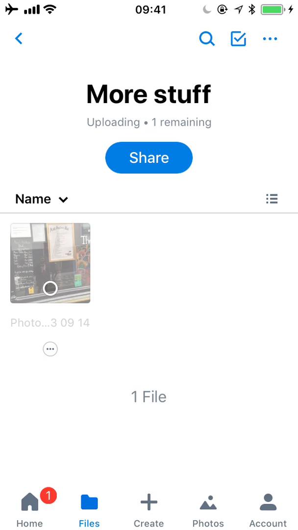 Adding files screenshot