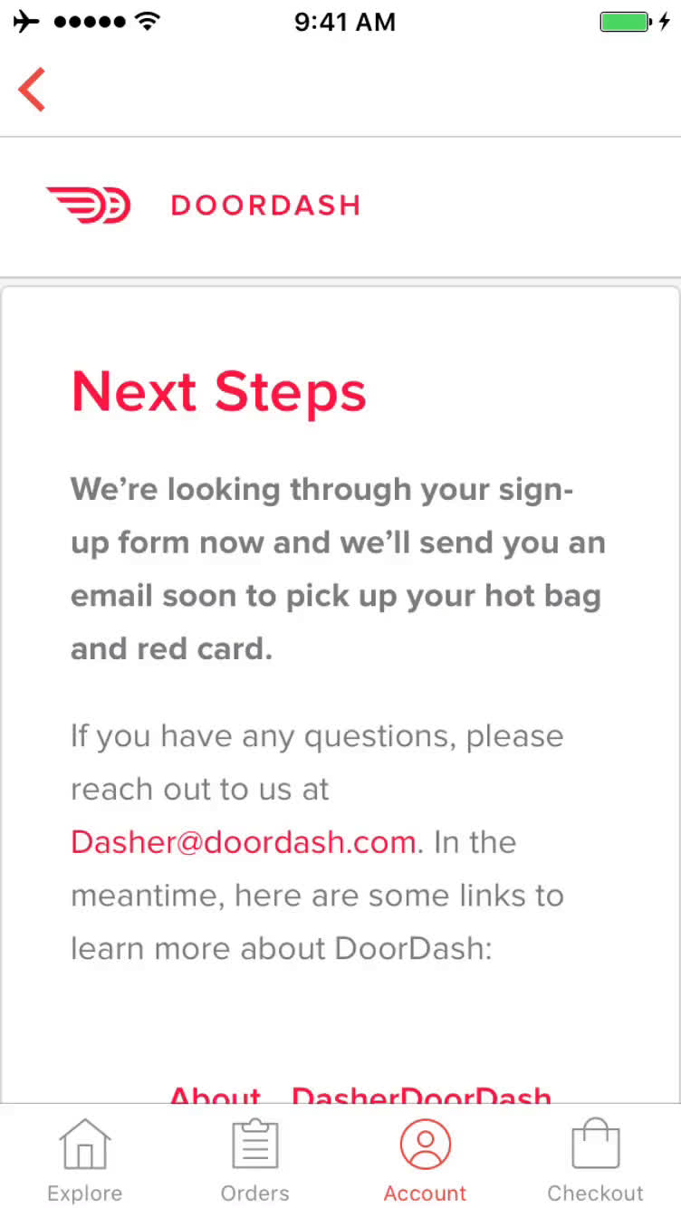 Driver signup on DoorDash video thumbnail