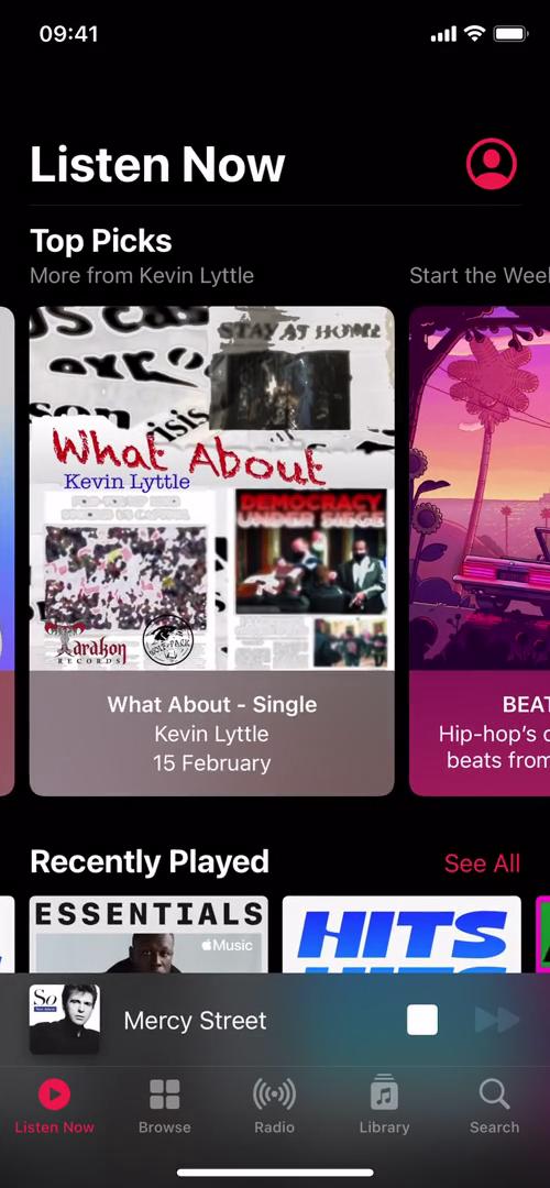 General browsing on Apple Music video thumbnail