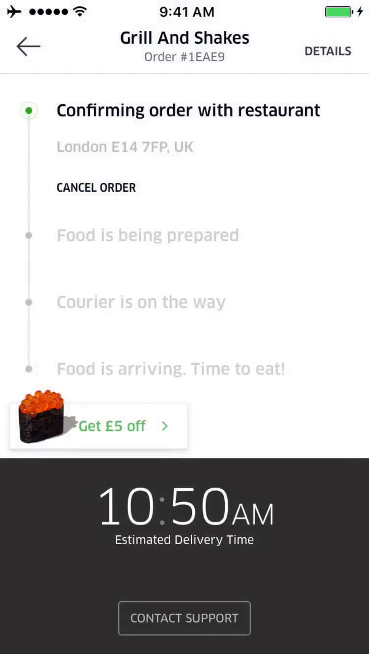 Cancelling an order on Uber Eats video thumbnail