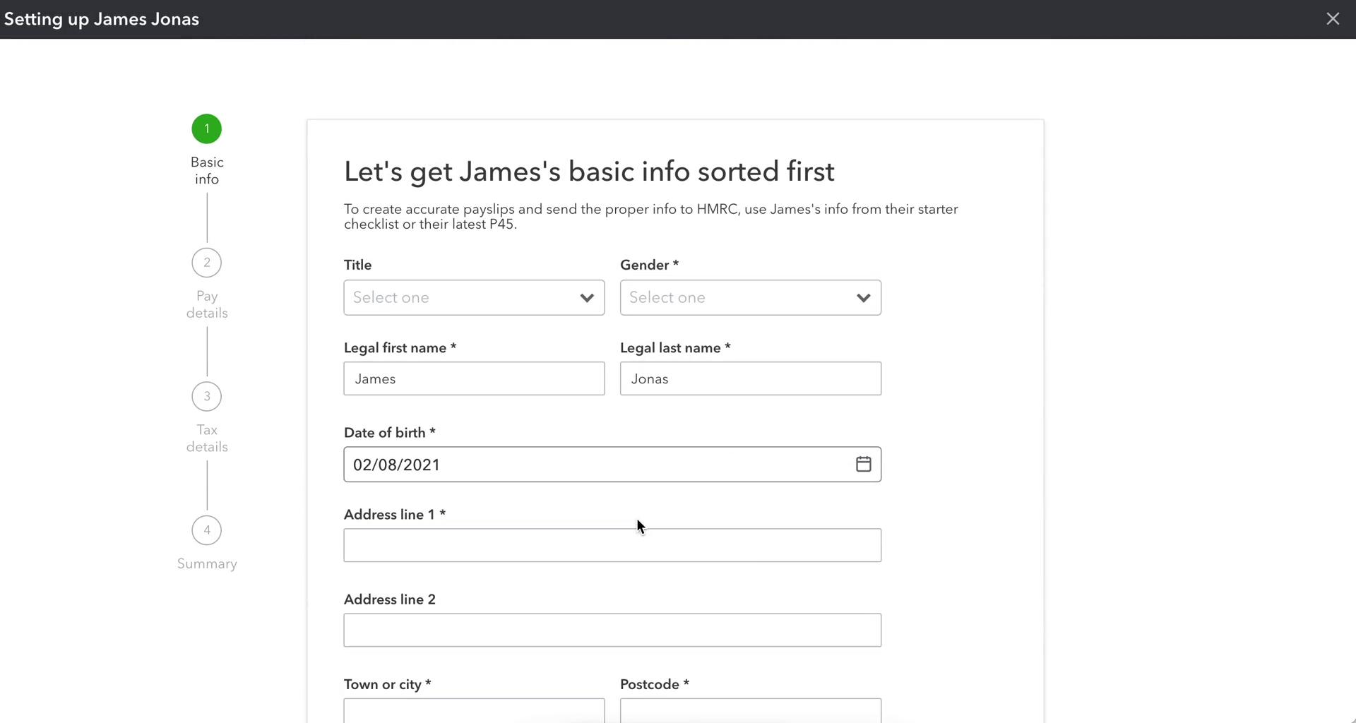 Managing payroll screenshot