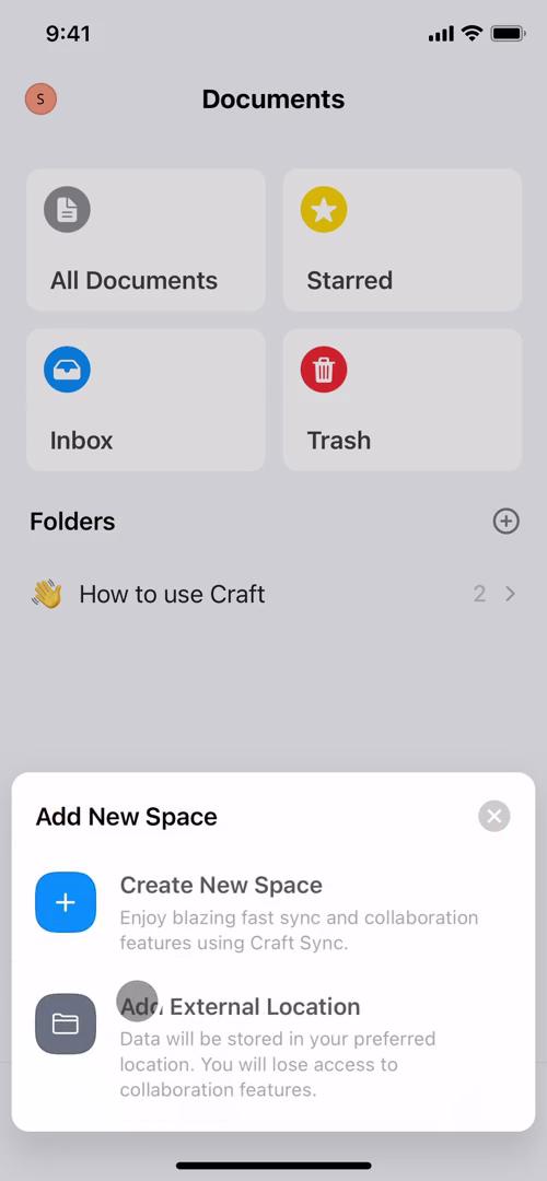 Screenshot of Create workspace on Creating a workspace on Craft user flow