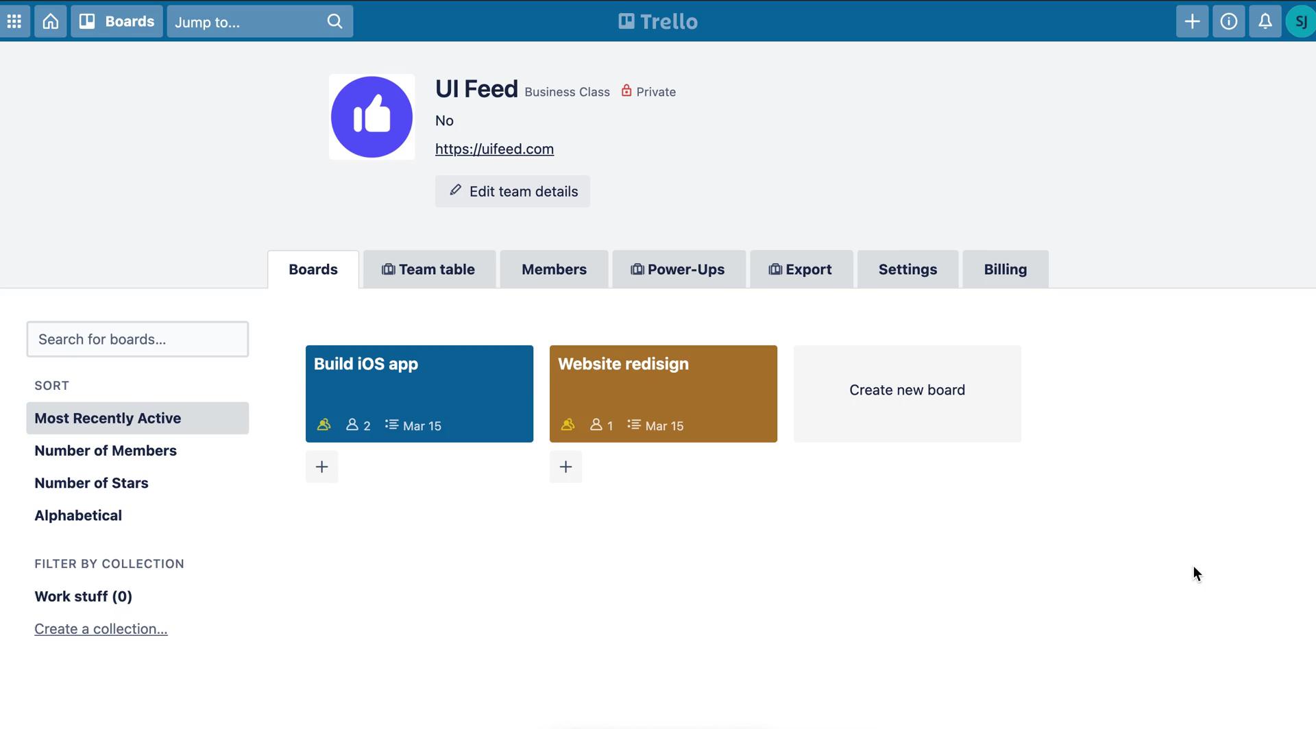 Screenshot of Boards on Cancelling your subscription on Trello user flow