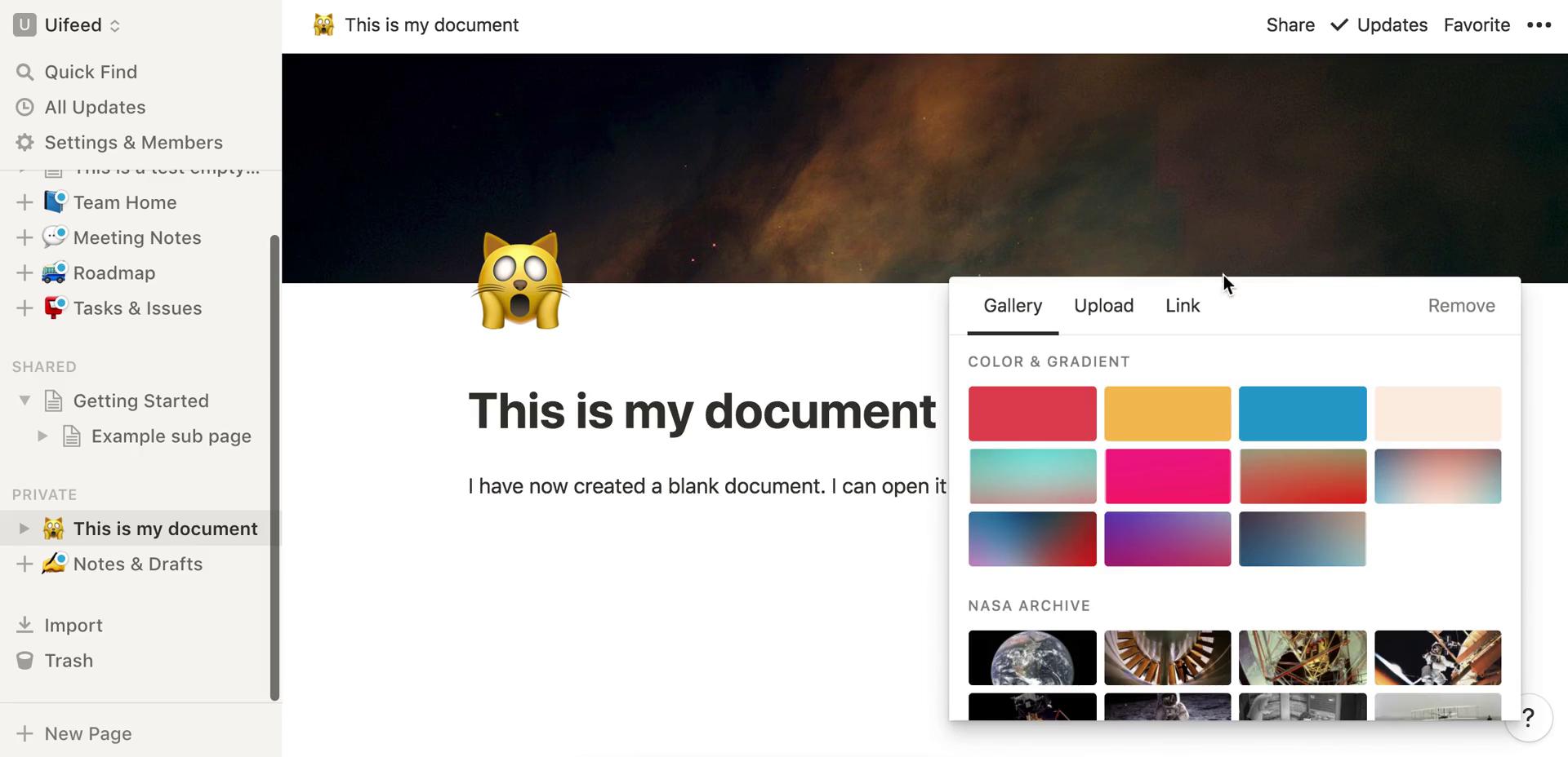 Creating a document screenshot