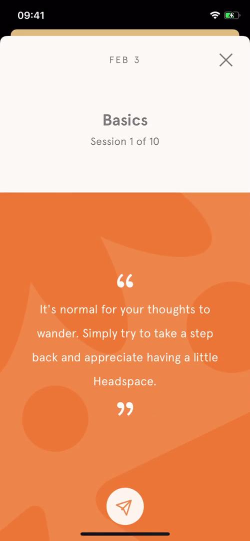 Activity feed on Headspace video thumbnail