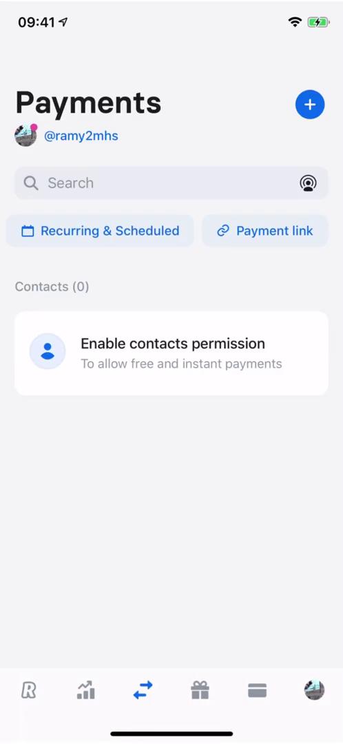 Screenshot of Payments on Sending currency on Revolut user flow