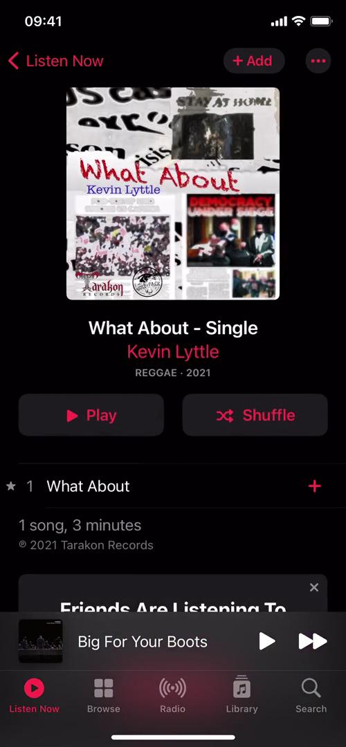 Screenshot of Song details on Discovering content on Apple Music user flow